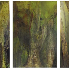 Incantata I - III. 150 x 300 x 2 cm