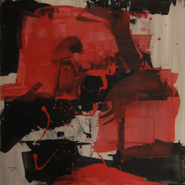 Rosso Nero 100 x 100 x 2 cm