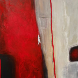 Filo Rosso I 120 x 100 x 2 cm