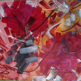 1. Ohne Titel Entstehungsjahr: 1992 Breite: 51 cm, Höhe: 41 cm Acryl auf Palettenpapier