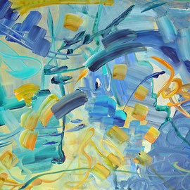 4. Ohne Titel Entstehungsjahr: 1992 Breite: 51 cm, Höhe: 41 cm Acryl auf Palettenpapier