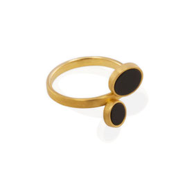 "Onyks R2" Ring : gold 750, onyx