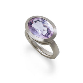 Ring "Lucide Lilas" : Palladium 950, Amethyst