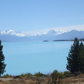 Lake Pukaki mit Blick auf dem Mt. Cook