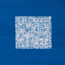 MIROIR TRIPLE  76,5 x 24 cm  acrylique sur carton