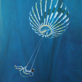 PORTANCE DU VIDE  83 x 61 cm  acrylique sur bois
