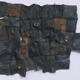 surface tension #7 , handsewn rubber & linen thread, 1997, collection of African American Museum, Dallas TX