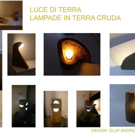 Lampade in terracruda,  design  Olaf Andre Bohr