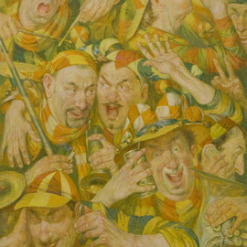 Südtribüne (Öl auf Leinwand 50x70 2005)
