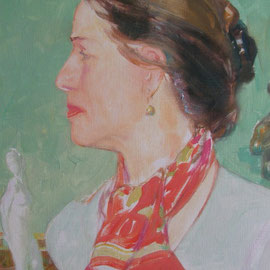 Baronin von Kempskij (Öl auf Karton 30x40 2008)