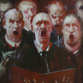 Der Chor (Öl auf Karton 50x50)