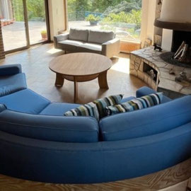 Made To Order  Four-Seater Curved Sofa Made for a Richard Neutra Villa in Berlin Dahlem, Germany, 1950s - PN.Modern pnmodern