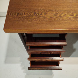 Danish Cabinetmaker Wenge Wood Executive Desk c. 1970 - PN-Modern pnmodern