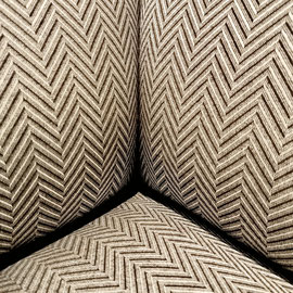 Massimo Vignelli Poltronova Postmodern Two-Seater Sofa  Lacquered Wood, Foam, Woven Satin Upholstery  Italy, 1970s PN.Modern pnmodern