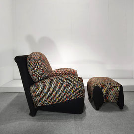 Toshiyuki Kita and Gaetano Pesce, Lounge Chair, Ottoman Model Times, Cassina, Italy, 1987 - PN.Modern pnmodern