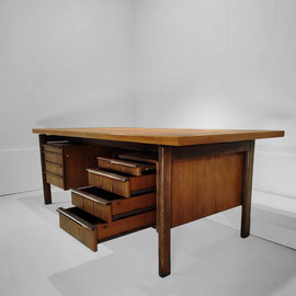 Danish Cabinetmaker Wenge Wood Executive Desk c. 1970 - PN-Modern pnmodern