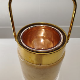 Aldo Tura Brass Goat Skin Parchment Ice-Bucket, Milano, Italy, 1950-60s - PN.Modern pnmodern.com