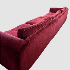 Italian Rationalist  Made-to-Measure Linen Velvet Sofa PN.Modern