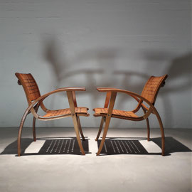 Erich Dieckmann Pair of Bauhaus Beechwood Armchair for Galenka, Germany, 1933 - PN.Modern pnmodern