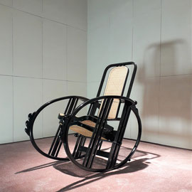 Societa Anonima Antonio Volpe "Dondolo" Egg Rocking Chair Model. 267, Italy, 1922