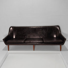 Carlo Di carli Two Seater Leather sofa for Figli di Amadeo Cassina, Milano, Italy, 1950s - PN.Modern pnmodern