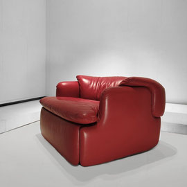 Alberto Rosselli Confidential Leather Lounge Chair, Saporiti Italia, Italy, 1970s - PN.Modern pnmodern