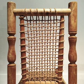 Adrien Audoux & Frida Minnet Set of Four Handcrafted Carved Bentwood and Rope Dining Chairs, France 1940s PN.Modern pnmodern.com