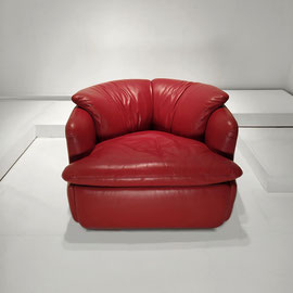 Alberto Rosselli Confidential Leather Lounge Chair, Saporiti Italia, Italy, 1970s - PN.Modern pnmodern