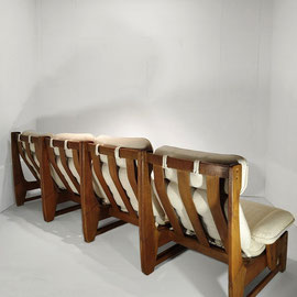 French Cabinetmaker Brutalist Oak Wool Bouclé Modular Sofa In The Style of Guillerme et Chambron, France, 1970s - PN.Modern pnmodern