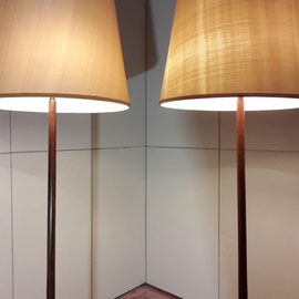 Luxus Vittsjö Oak Brass Floor Lamps, Sweden 1960s, Scandinavian Modern Design - PN.Modern pnmodern