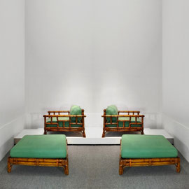 Vivai del Sud Set of Chairs and Ottoman From The Ming Series, Designed by Colin Marrow, Roma, Italy 1974 - PN.Modern pnmodern.com