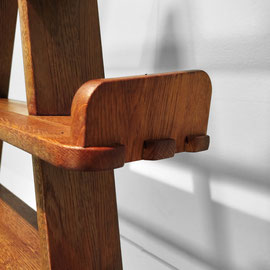 HKM Cabinetmakers Solid Waxed Oak Shelving, Book case, Room Divider, France, c.1970 - PN.Modern pnmodern.com