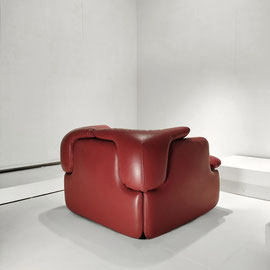 Alberto Rosselli Confidential Leather Lounge Chair, Saporiti Italia, Italy, 1970s - PN.Modern pnmodern