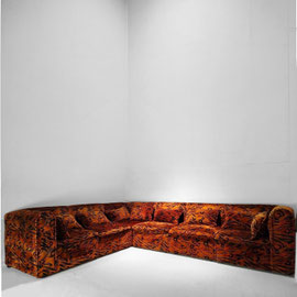 Laauser  Sectional Corner Sofa  Wood, Foam, Cotton Chenille  Germany, c.1970 - PN.Modern pnmodern