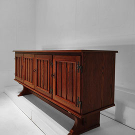 Belgian Cabinetmaker Modern-Rustic Oak Sideboard, Belgium c.1970 - PN.modern pnmodern.com