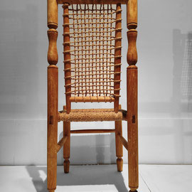 Adrien Audoux & Frida Minnet Set of Four Handcrafted Carved Bentwood and Rope Dining Chairs, France 1940s PN.Modern pnmodern.com