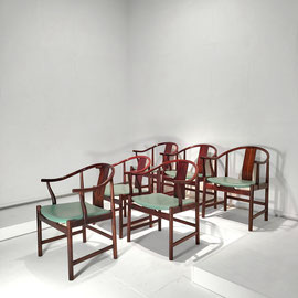 Hans J. Wegner Set of Six PP56 Designed in 1945 for PP Møbler, Denmark PN.Modern pnmodern