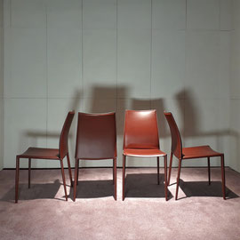 Giancarlo Vegni & Gaultierotti Set of 4 Chairs by Fasem, Italy, c. 1980