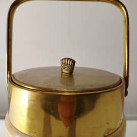 Aldo Tura Brass Goat Skin Parchment Ice-Bucket, Milano, Italy, 1950-60s - PN.Modern pnmodern.com
