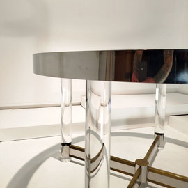 Sandro Petti Dining table for L´Angolo Metallarte Roma, Italy, 1970s