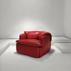 Alberto Rosselli Confidential Leather Lounge Chair, Saporiti Italia, Italy, 1970s - PN.Modern pnmodern