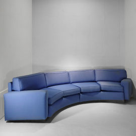 Made To Order  Four-Seater Curved Sofa Made for a Richard Neutra Villa in Berlin Dahlem, Germany, 1950s - PN.Modern pnmodern