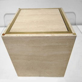Roger Vanhevel Travertine Glass Centre Table Artisan-made Furniture, Belgian Design, Belgium, c.1970 - PN.Modern pnmoderen.com