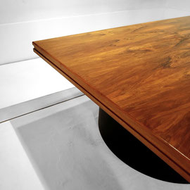 Brazilian Cabinetmaker Brutalist Jacaranda Centre Table, c.1970 - PN.Modern pnmodern.com