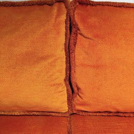 Italian Custom-Tailored Cabinetmaker Four-Seater Indian Yellow Velvet Sofa, Italy, 1960s - PN.Modern pnmodern.com