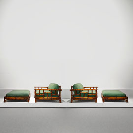 Vivai del Sud Set of Chairs and Ottoman From The Ming Series, Designed by Colin Marrow, Roma, Italy 1974 - PN.Modern pnmodern.com