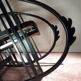 Societa Anonima Antonio Volpe "Dondolo" Egg Rocking Chair Model. 267, Italy, 1922