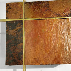 Artedi Slate Brass Glass Postmodern  Coffee Table, Italy, 1970s - PN.Modern pnmodern