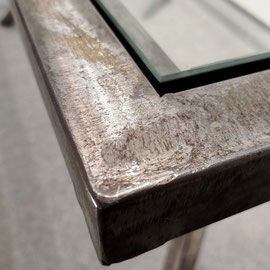 German Avant-garde Design, Neues Deutsches Design, Steel Glass Dining Table, West Germany, 1980s