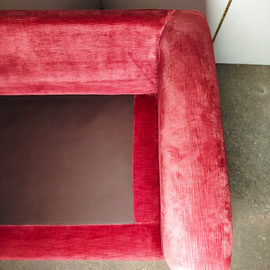 Italian Rationalist  Made-to-Measure Linen Velvet Sofa PN.Modern